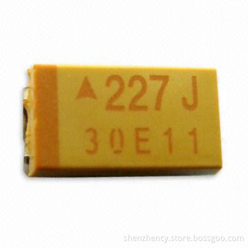 Tantalum Capacitor with Rated Voltages of 4 to 50V and Lifespan of 2,000 Hours